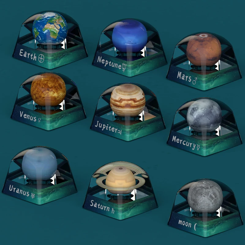 Keycaps Sistema Solar Luna y Planetas – Teclas MX ESC Translúcidas