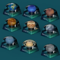 Keycaps Sistema Solar Luna y Planetas – Teclas MX ESC Translúcidas