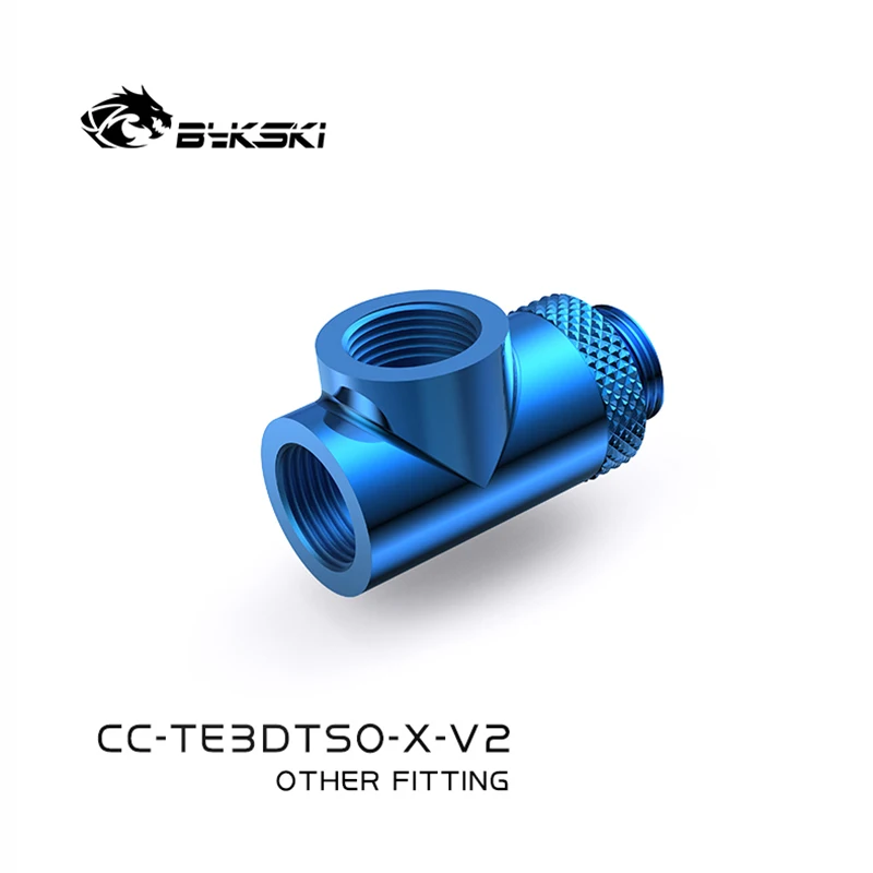 Bykski Adaptador T 3 Vías G1/4" Refrigeración Líquida PC - imagen 2