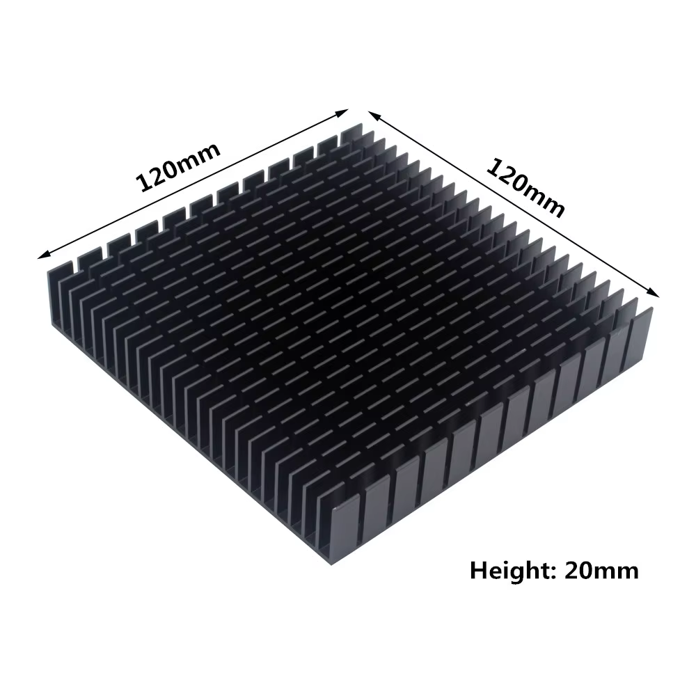 Disipador Cooltex negro 120x120x20mm – vista superior