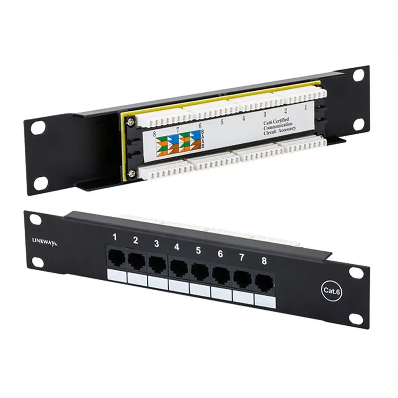 Panel de Conexión CAT6 RJ45 Antigolpes Marco Distribución Red Ethernet - imagen 5