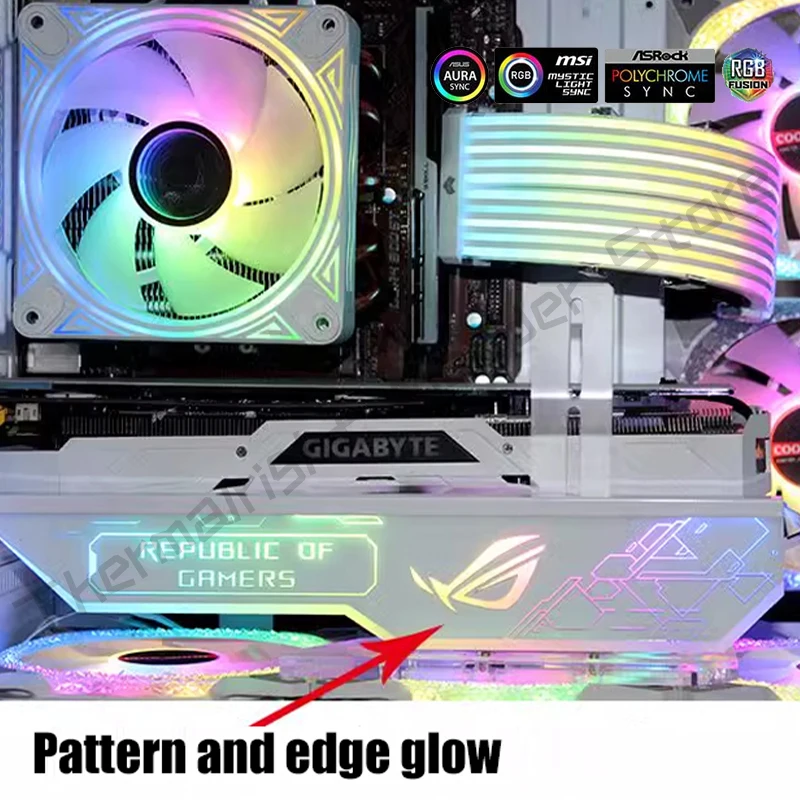 Soporte Vertical GPU ARGB 5V para RTX 3090/4090 – ASUS MSI - imagen 5