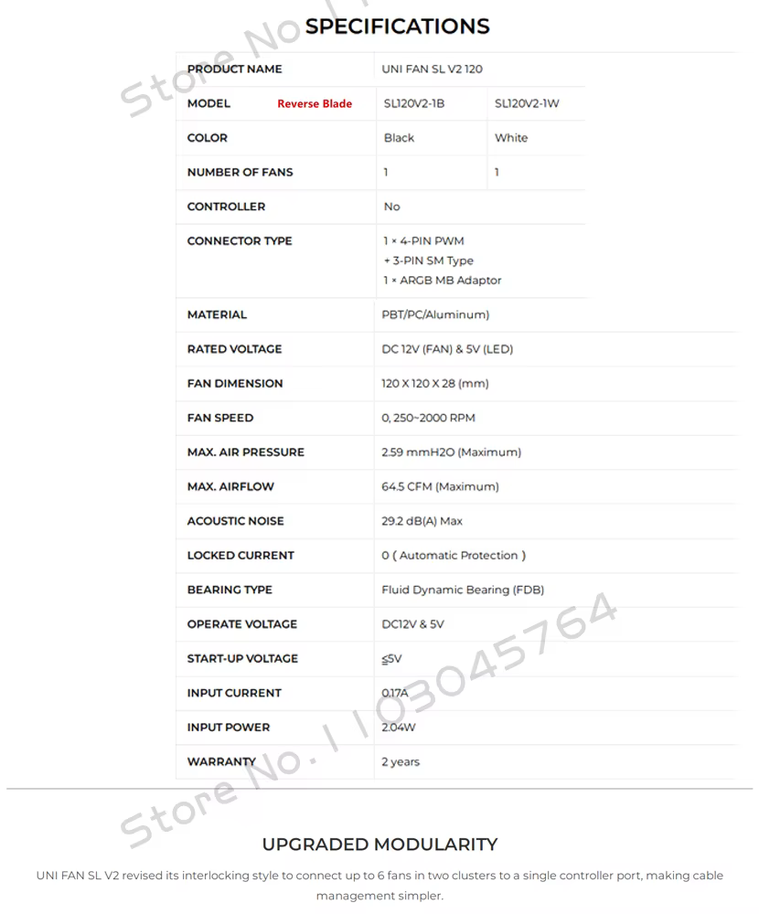 Detalle de las aspas del ventilador