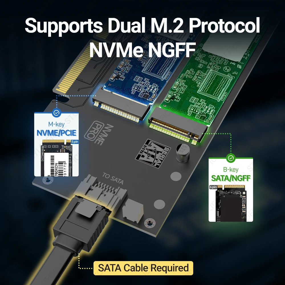 JEYI SK9 Adaptador M.2 NVMe a PCIe 4.0 con Ventilador Turbo - imagen 2