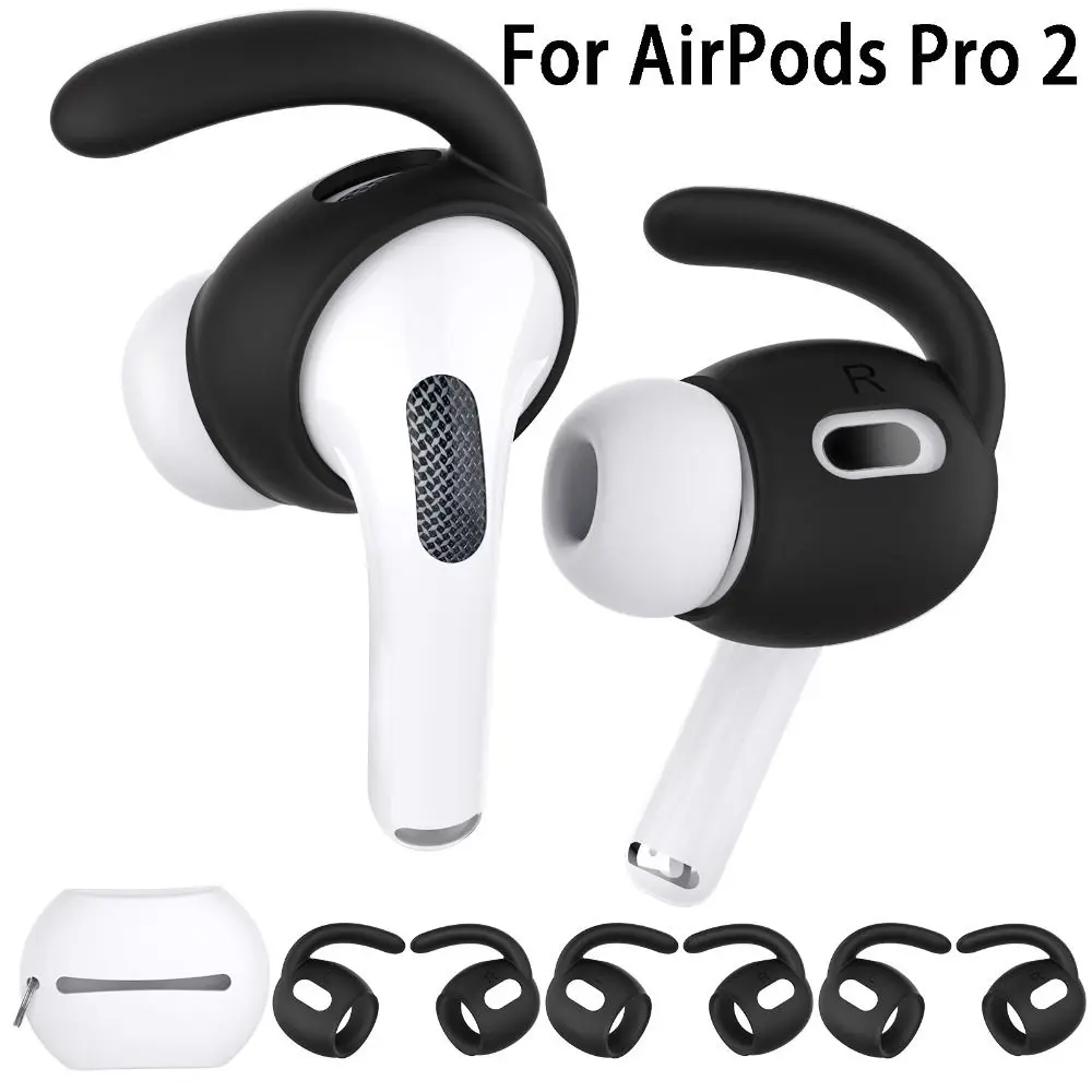 Vista frontal de los AirPods con los protectores instalados