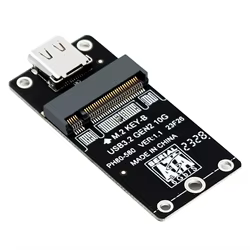 Adaptador NGFF M.2 SATA a USB-C 3.2 JMS580
