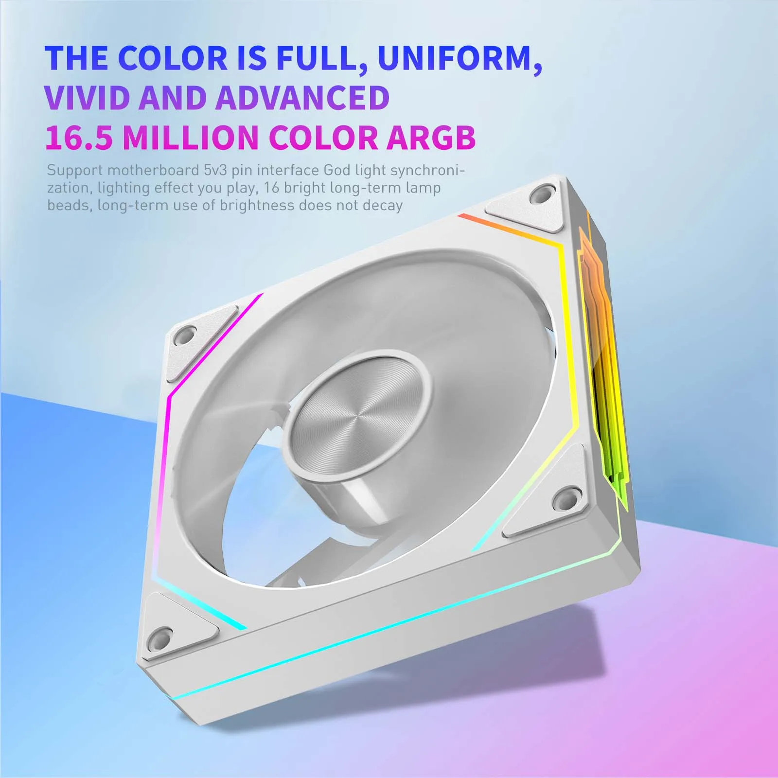 UPSIREN UF-2 PRISM 5 PRO – Ventilador PC ARGB Dual de Alto Caudal - imagen 4