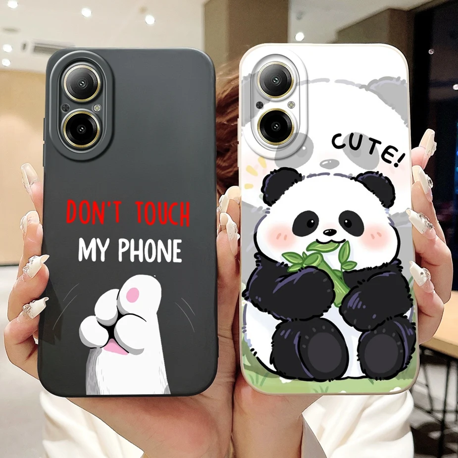 Realme C67 Funda TPU Suave - Panda Dibujos, Acabado Mate Proteccion - imagen 5