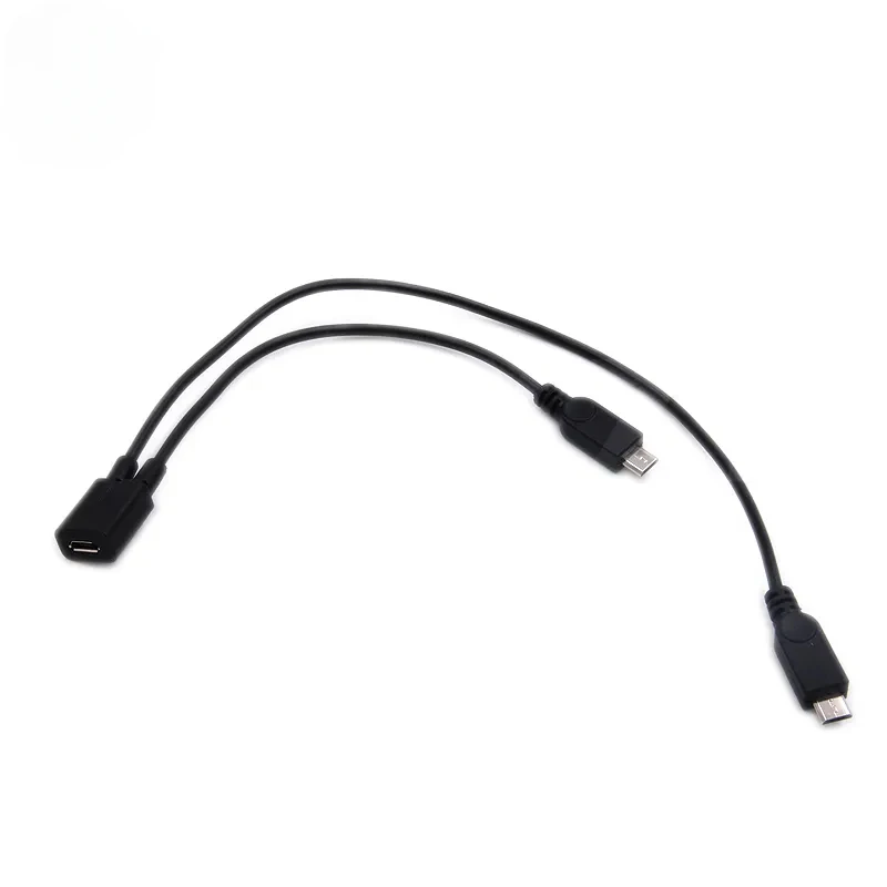 Divisor Micro USB 2.0 Y Hembra a Doble Macho Extensión Carga Datos - imagen 4