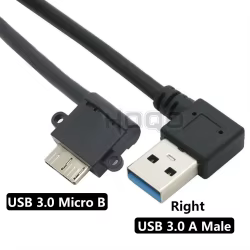 Cable USB 3.0 A macho a Micro B 90 arriba izquierda corto datos carga
