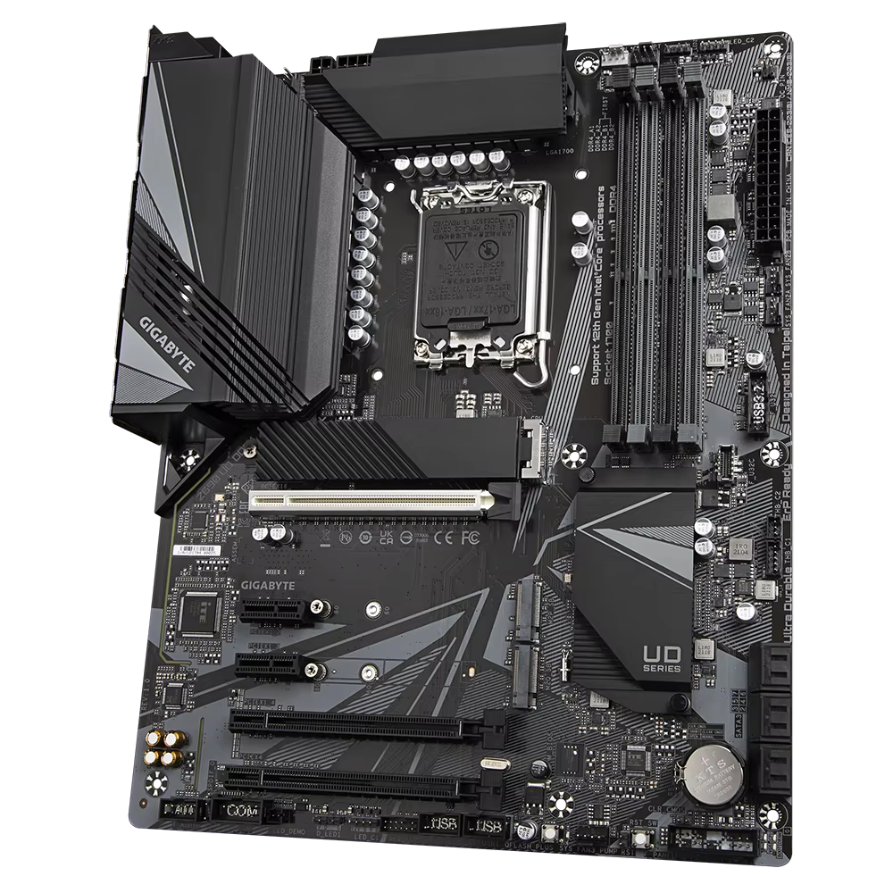 Detalle de conectores M.2 y SATA