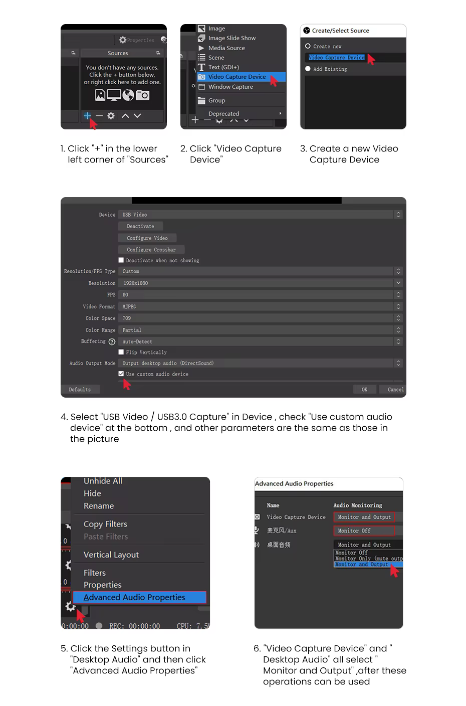 Compatible con OBS y software de grabación