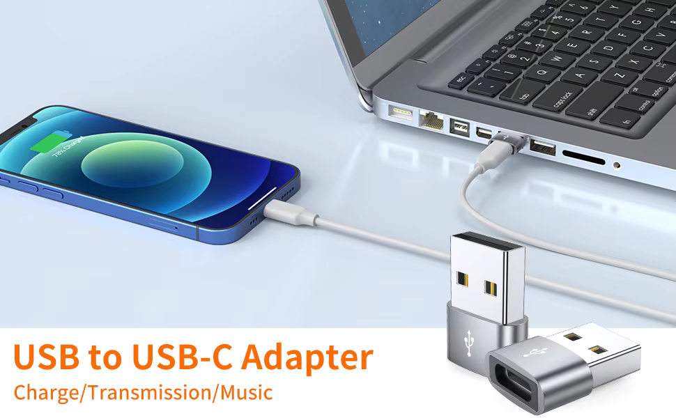 Adaptadores USB C en uso