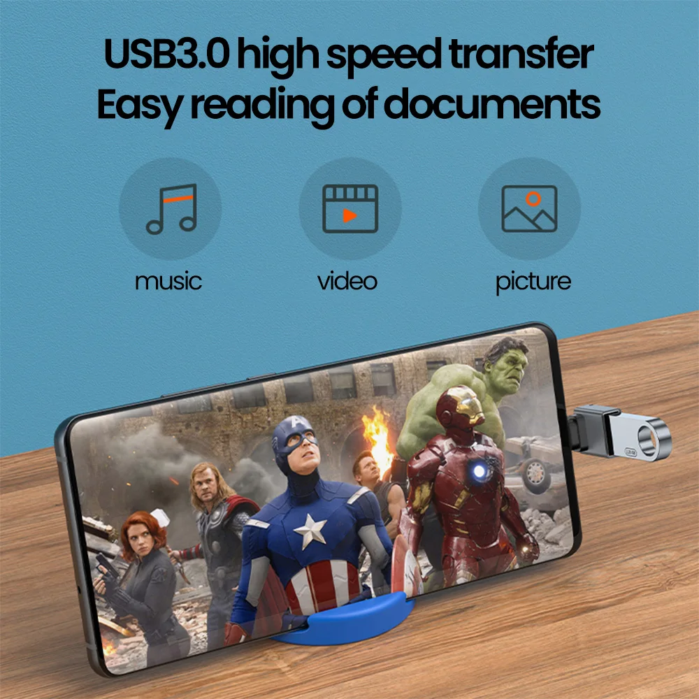 Elough Adaptador USB-A hembra a USB-C macho 3.0 de 90°