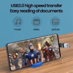 Elough Adaptador USB-A hembra a USB-C macho 3.0 de 90°
