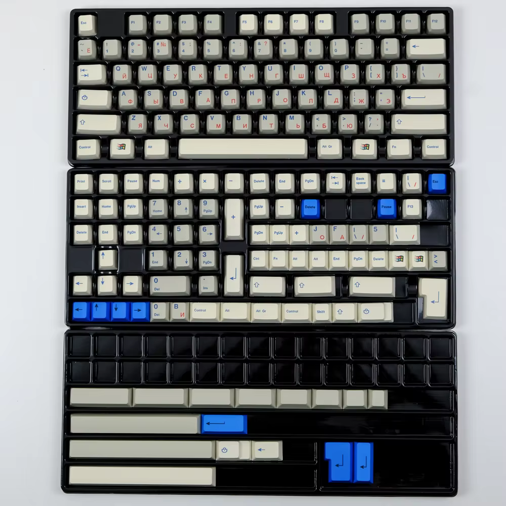 Keycaps PBT perfil cereja colores retro
