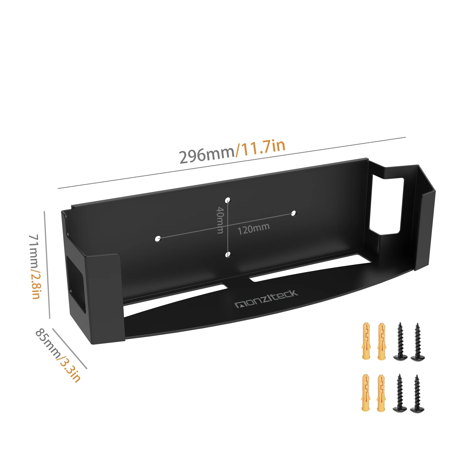 Monzlteck Soporte PS3 Slim de pared en acero, fijación segura - imagen 3