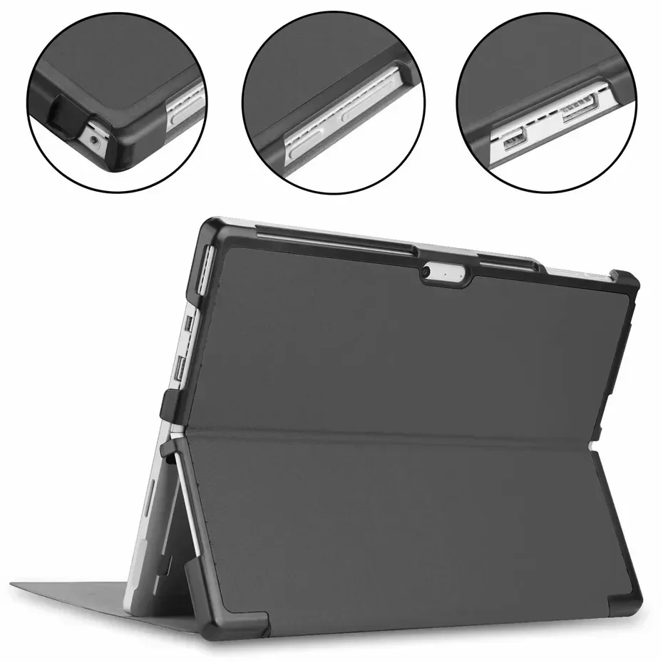 Microsoft Surface Pro 7 Funda PU Cuero con Soporte Antigolpes - imagen 3