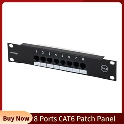 Panel de Conexión CAT6 RJ45 Antigolpes Marco Distribución Red Ethernet