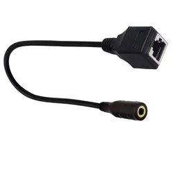 Cable Adaptador Jack 3.5mm Macho a RJ45 Hembra – 20 cm