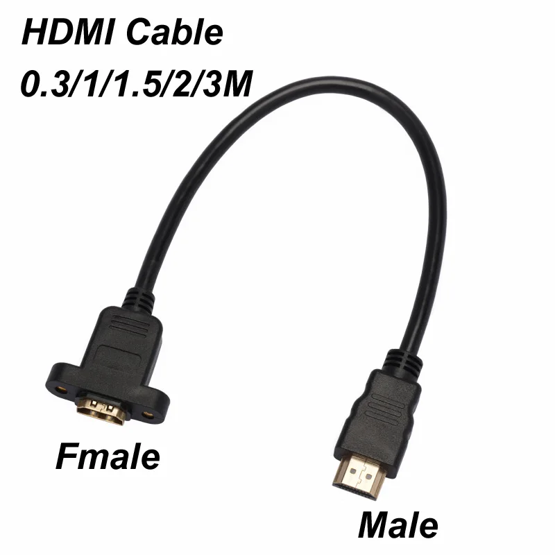 Cable HDMI con contactos dorados y sistema de montaje