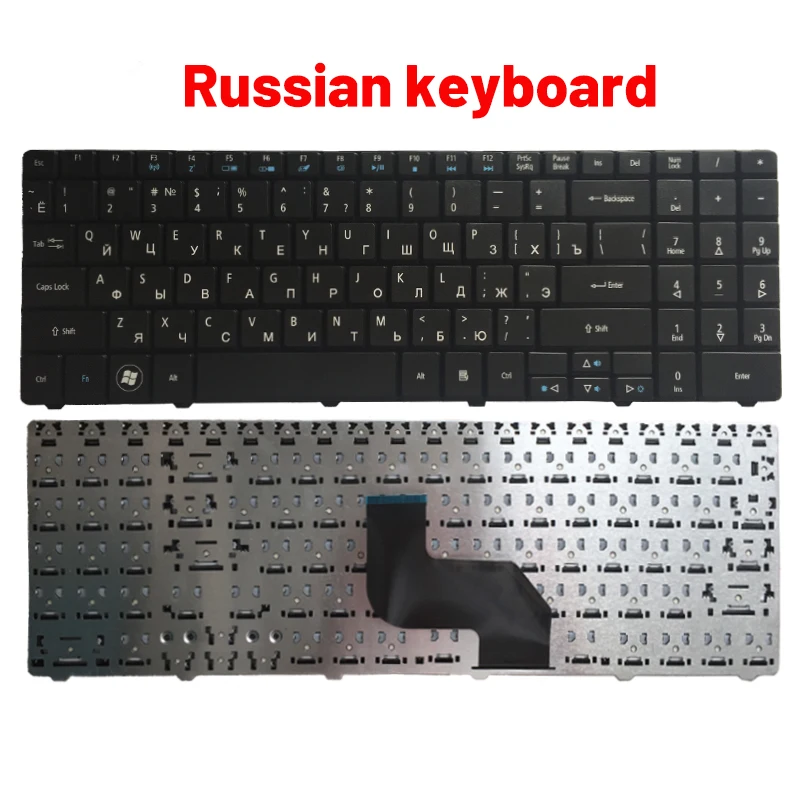 Vista detallada del teclado de portátil
