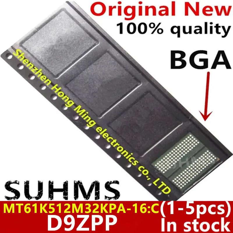 Chipset BGA MT61K512M32KPA-16:C vista frontal