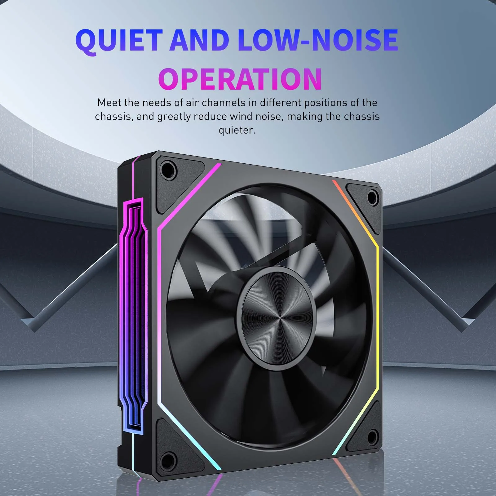 UPSIREN UF-2 PRISM 5 PRO – Ventilador PC ARGB Dual de Alto Caudal - imagen 2