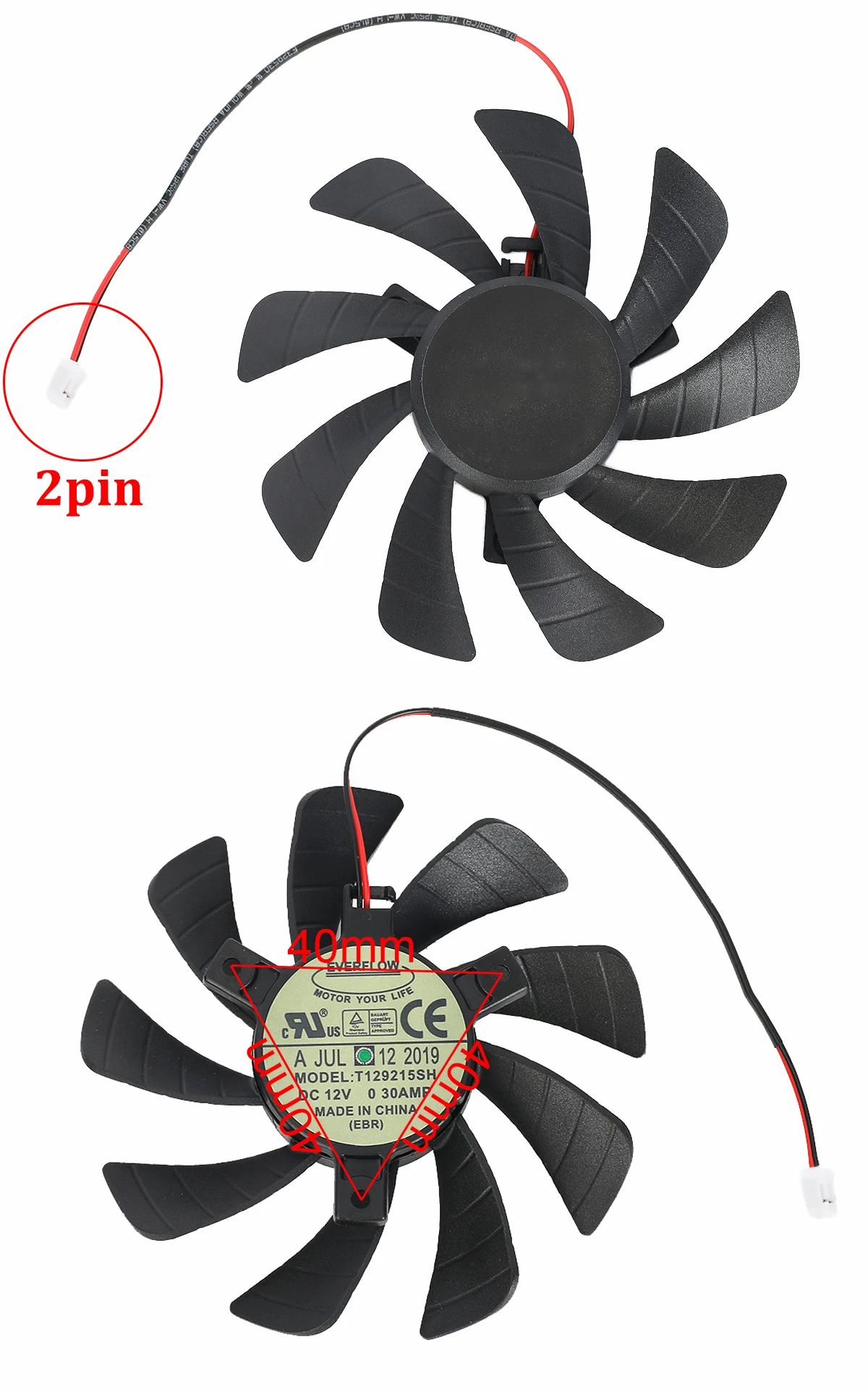 Ventilador reemplazo 85mm para tarjeta gráfica