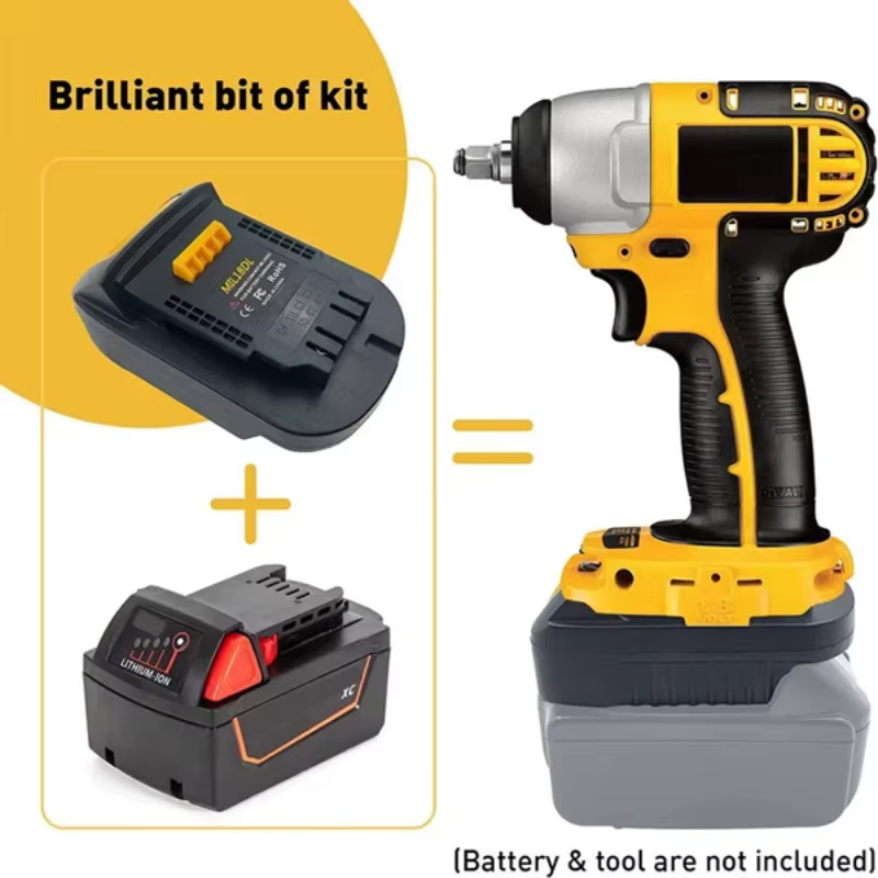 Adaptador conversor de batería Milwaukee a Dewalt