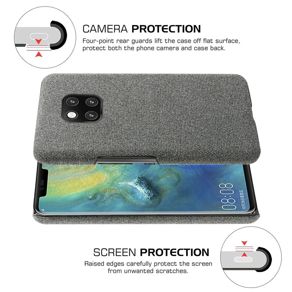 Funda Tela Huawei Mate 20 Pro Retro Antigolpes Delgado - imagen 3