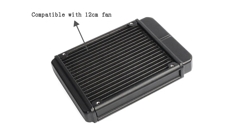 Radiador blanco con ventiladores instalados