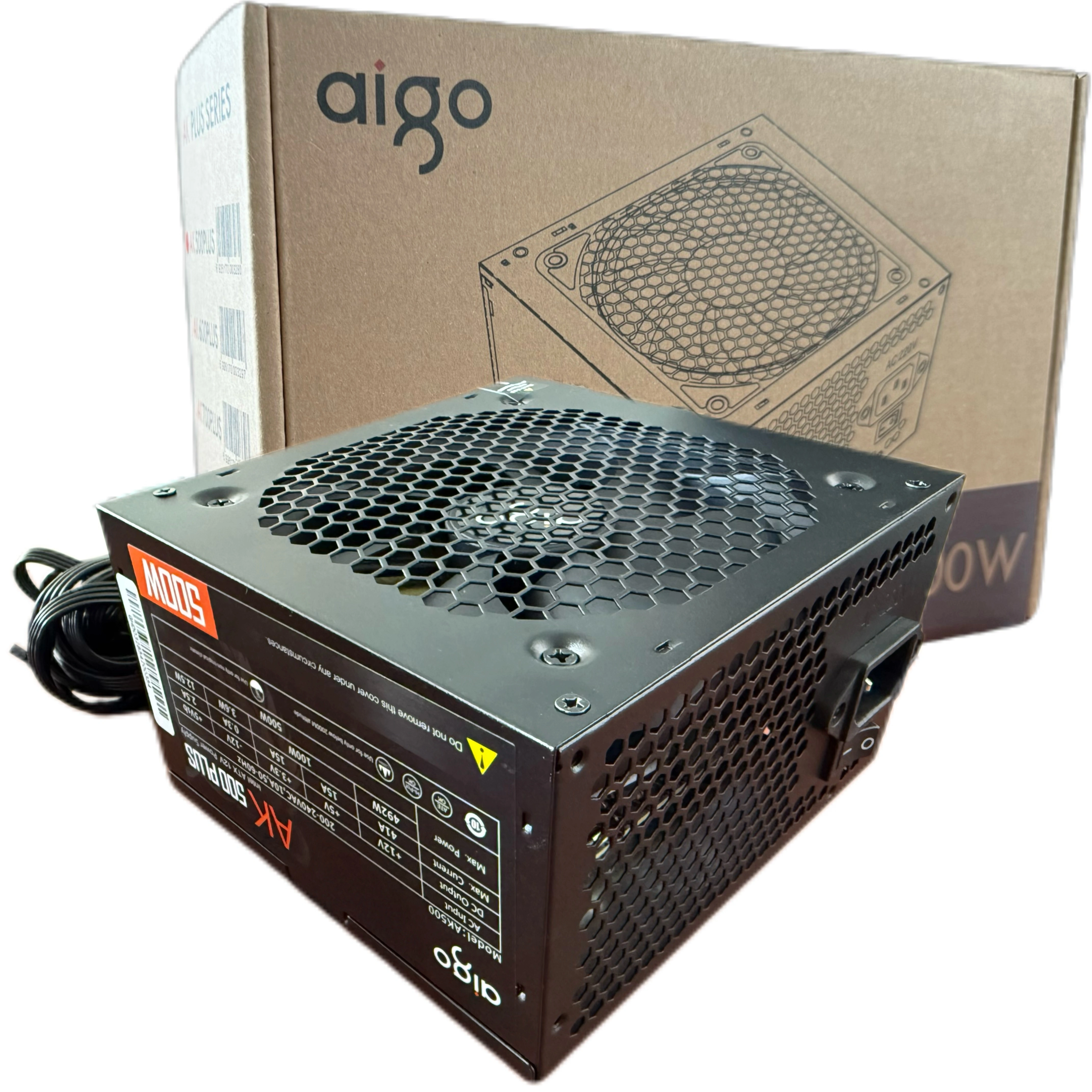 Aigo AK 500W – Fuente de Alimentación ATX RGB Silenciosa - imagen 4