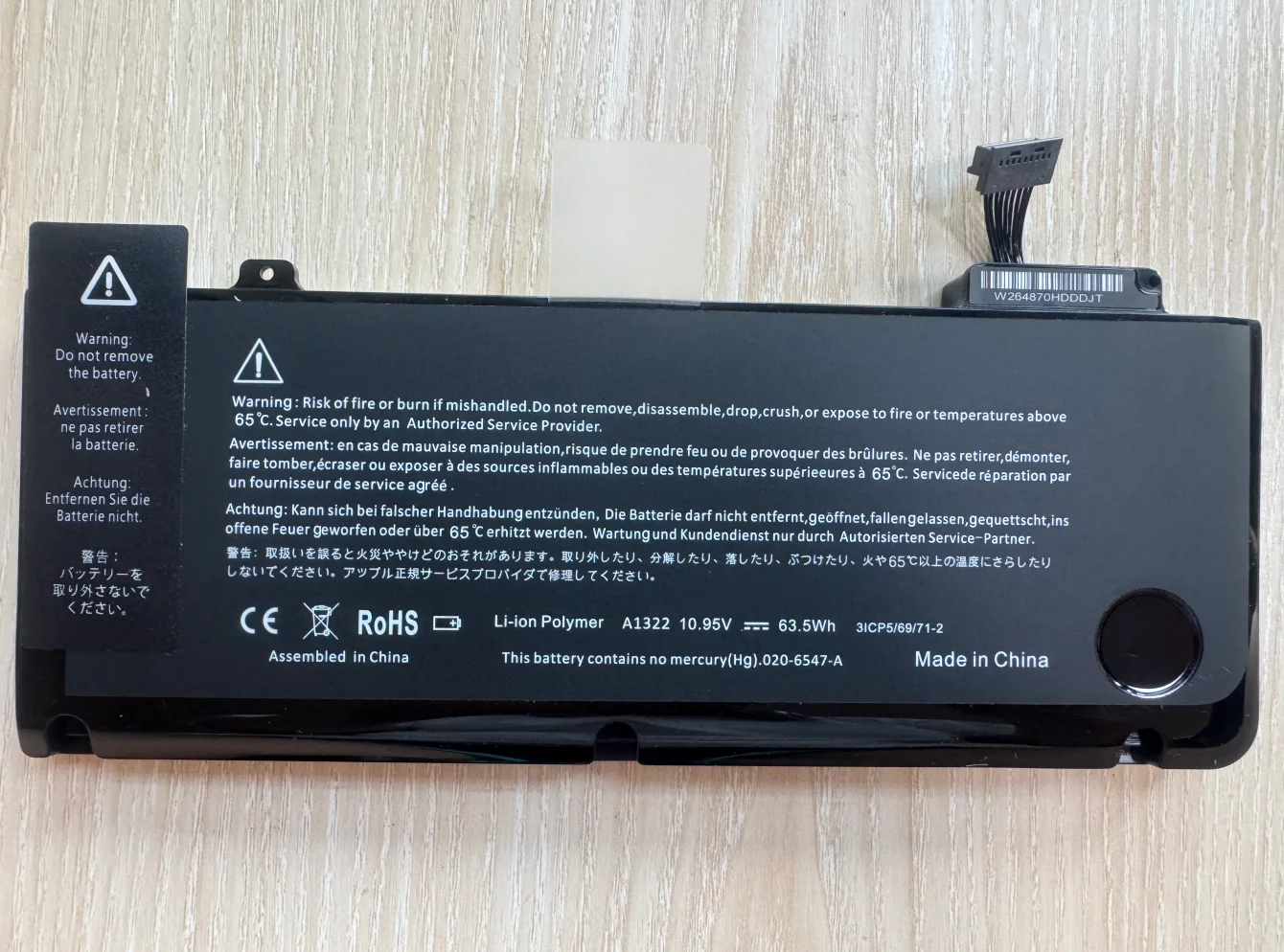 Batería MacBook Pro 13 A1278/A1322 2009-2012 Compatible - imagen 2