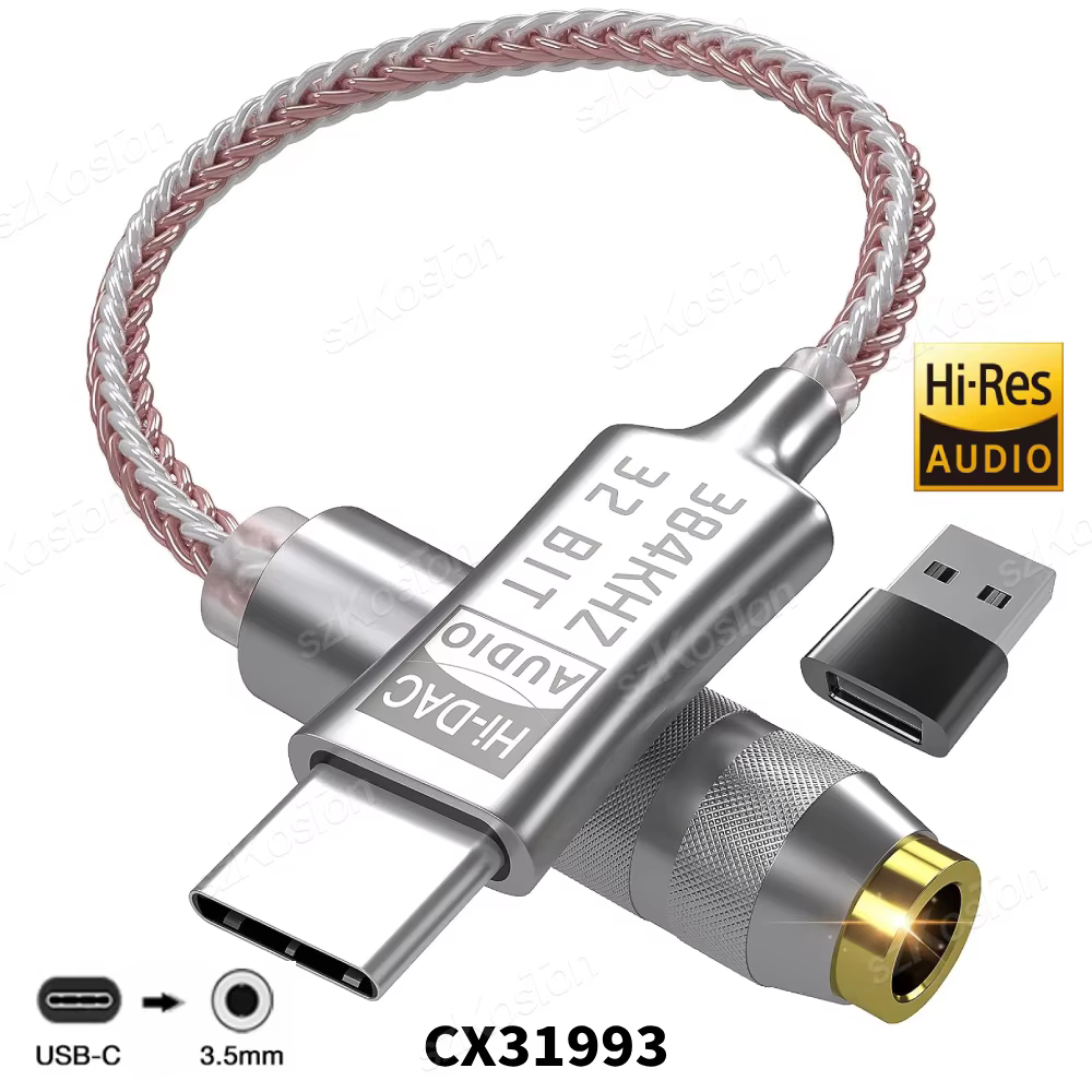 DAC USB-C a Jack 3.5mm Hi-Fi 32bit/384kHz para Auriculares - imagen 3