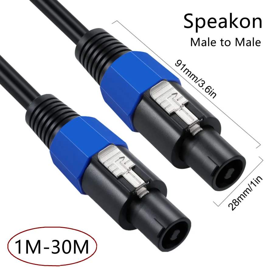 Cable Speakon Macho a Macho – 5m, Profesional con Bloqueo Anti-Giro - imagen 4