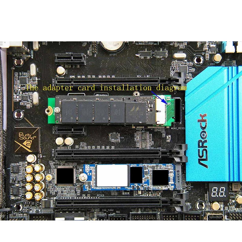 Adaptador PCIe SSD M.2 NGFF para MacBook Air/Pro 12+16 pines - imagen 2