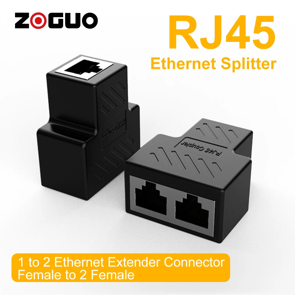 Divisor Ethernet ZOGUO visto de frente