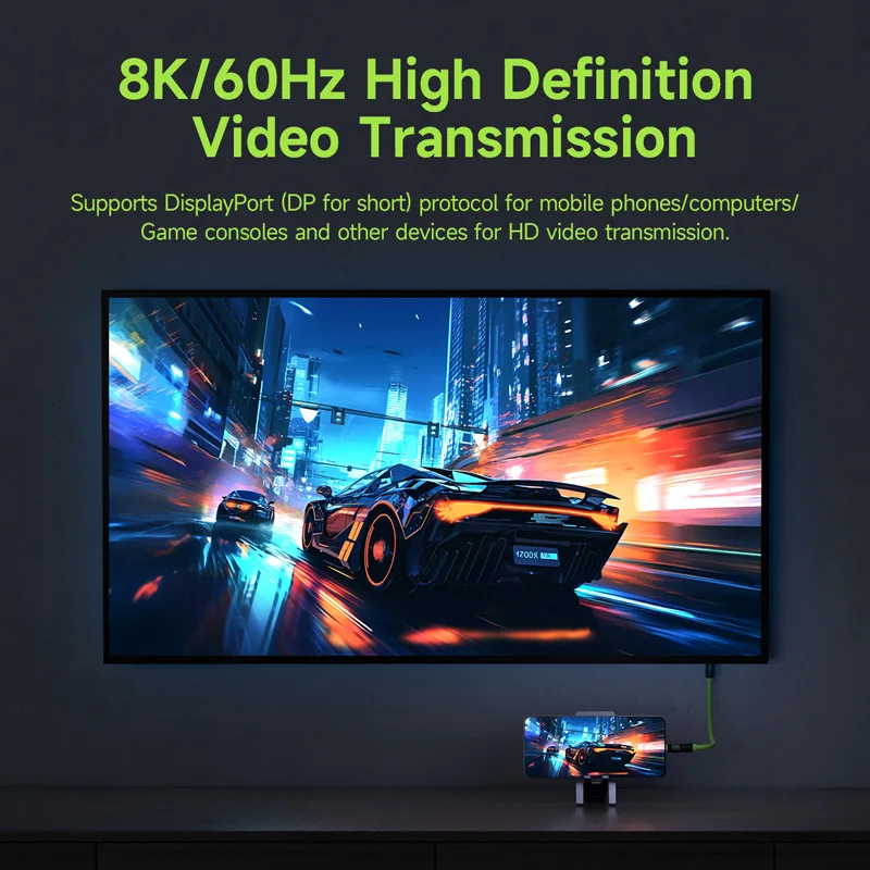 Hagibis Cable USB-C corto 240W PD 40Gbps con pantalla LED TB4/3 - imagen 5