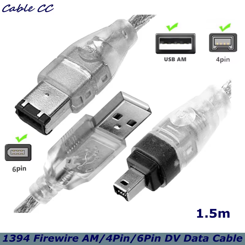 Cable FireWire 1394 4 pines a 6 pines