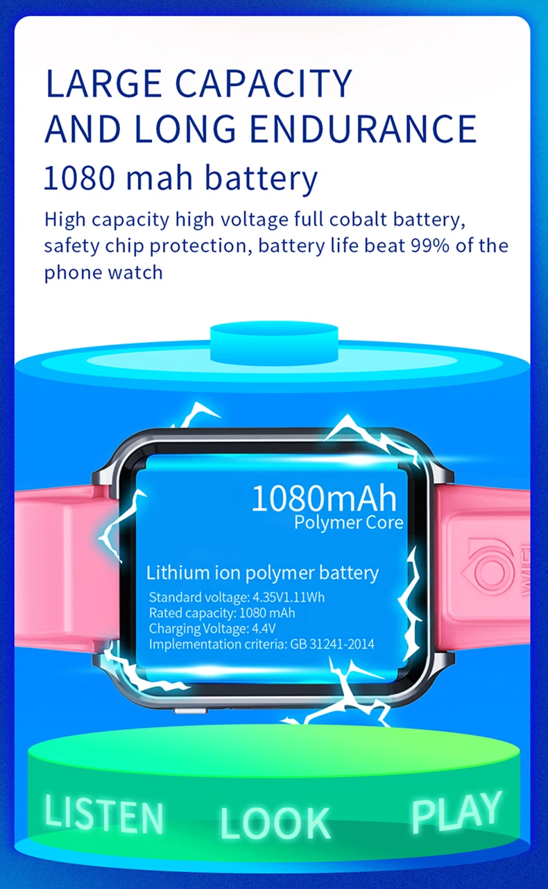 Reloj Inteligente Infantil GPS 4G con Videollamadas y SOS - imagen 2