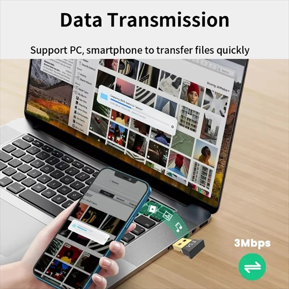 Adaptador USB Bluetooth 5.3 para ordenador