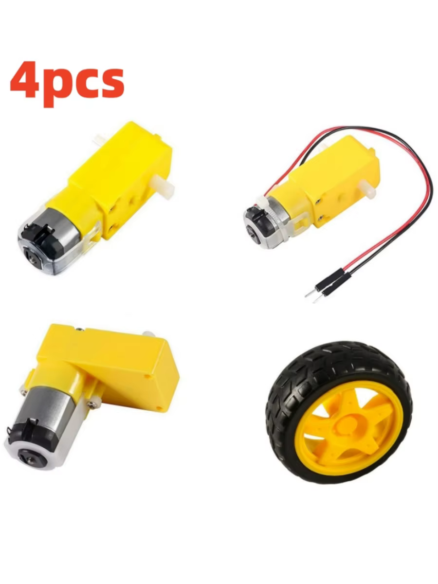 Motor TT con engranajes y rueda para proyectos de robótica