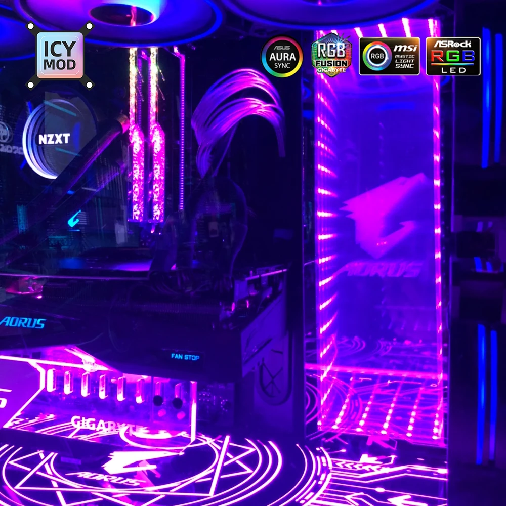 Panel Infinity RGB para PC con iluminación 3D y decoración de chasis - imagen 5
