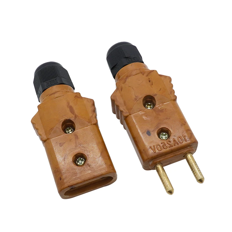 Conector adaptable impermeable de baquelita 10A vista frontal