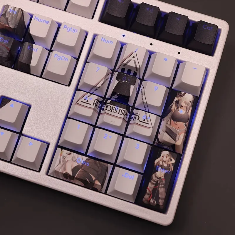 Arknights Mudrock Juego de Teclas PBT Retroiluminadas Anime