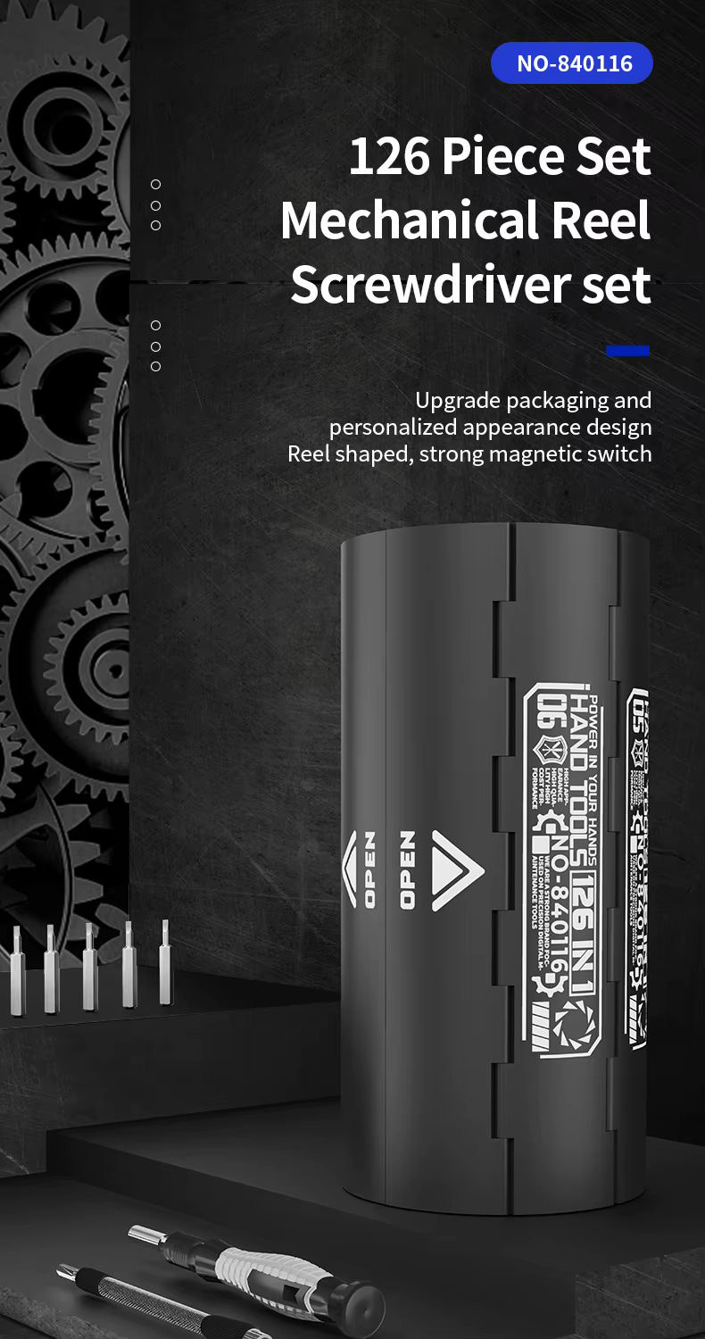 Diversas brocas magnéticas del kit