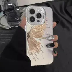 Funda iPhone mariposa con protector de pantalla antirrayas