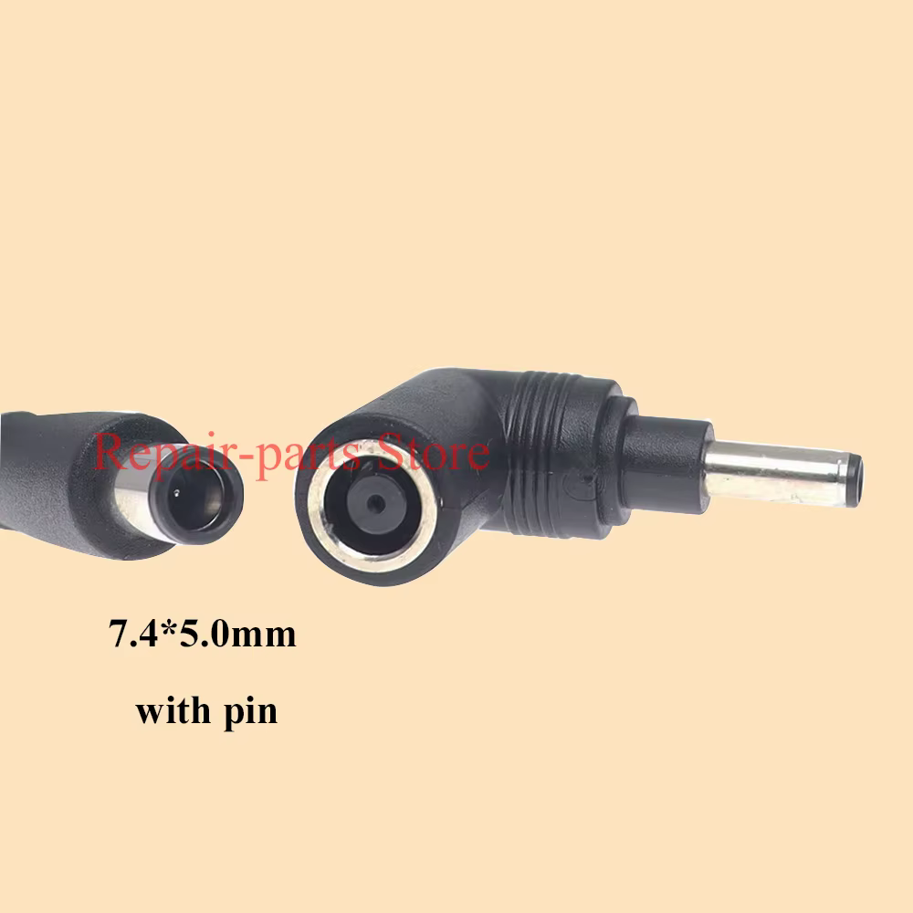 Detalle del adaptador con conector hembra de 7,4 × 5,0 mm