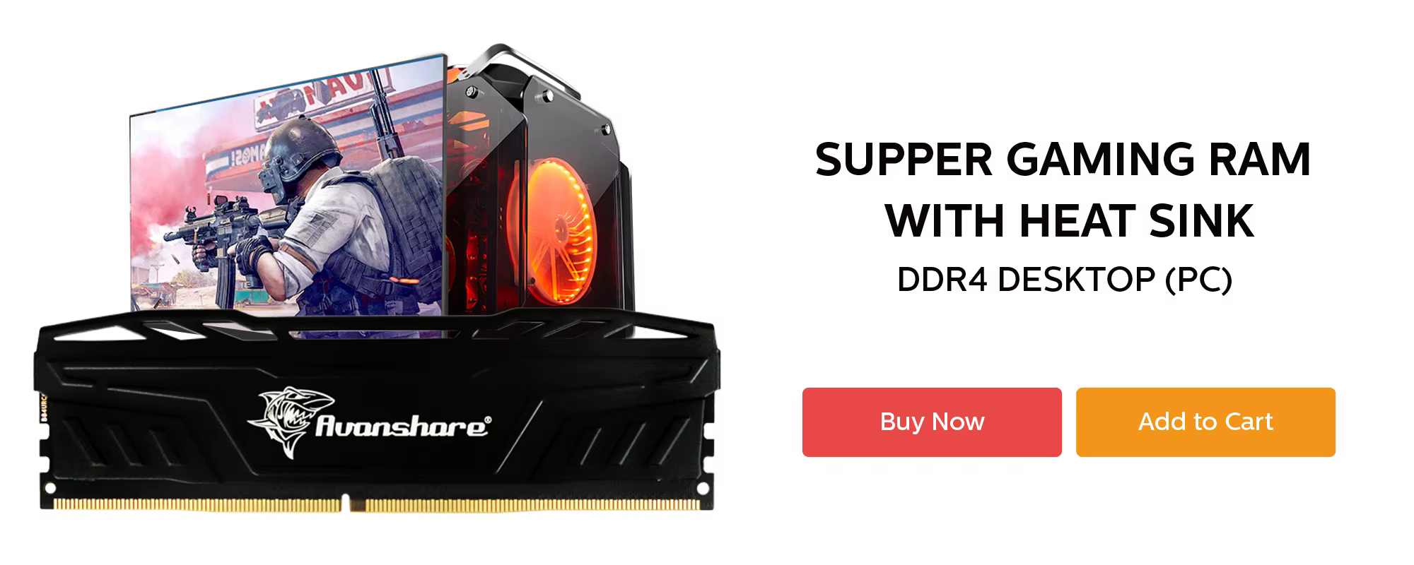 Módulo de memória RAM DDR4 Avanshare 8GB 3200MHz